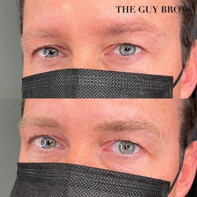 Before & After results here at THE GUY BROW