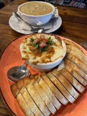 Crab Dip and Crab and corn chowder