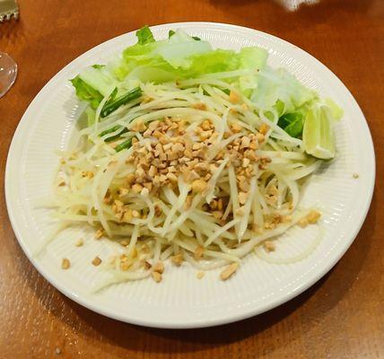 Papaya salad is delicious, refreshing. and. very light.