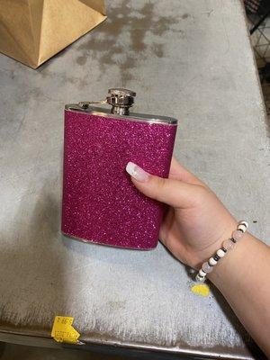 Also found a pink flask for a dollar