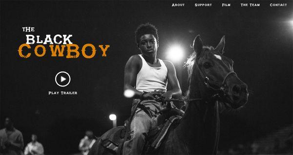 Documentary Film Website Design - The Black Cowboy