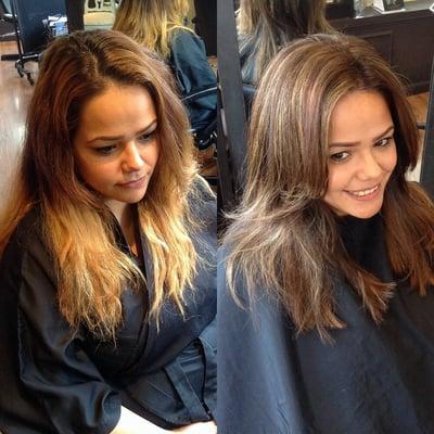 Color correction. Before and after cut/color by Bri