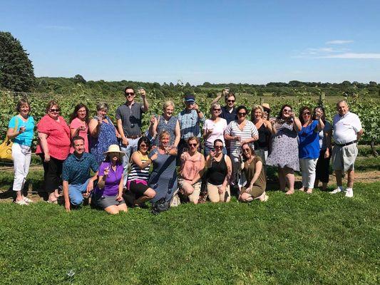 The Lapointe Team at Newport Vineyards for the Summer Outing 2017