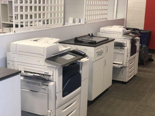 Self serve copy & print machines.