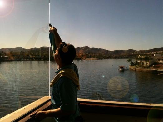 Window cleaning in Canyon Lake