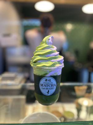 Matcha float (wouldn't not recommend the ube)