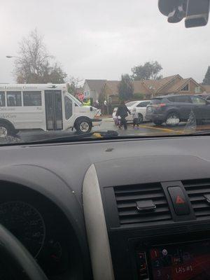 Bus blocking intersection