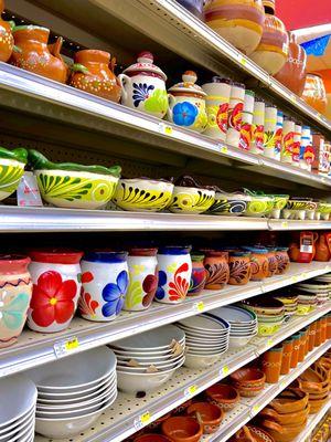 Traditional Hispanic plates and cups