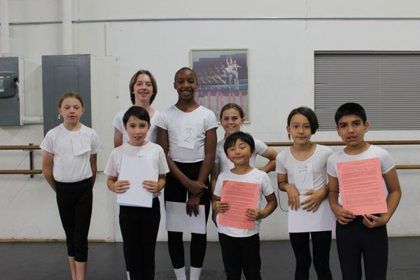 Recipients of our Boys Dance Too! scholarship program 2016. Ages range from 8-15.