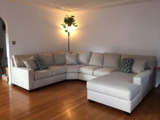 Our new, custom made sectional! In love!