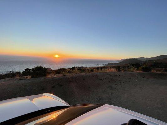 Sunset overlooking from Big Sur with this Porsche Cayenne made it more memorable for us. Highly recommend to consider & budget for.