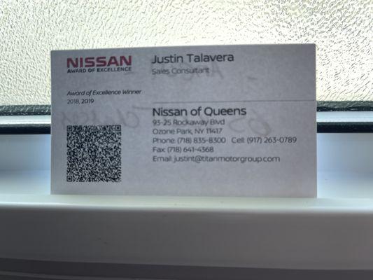 This is your guy if you want to car at Nissan of queens