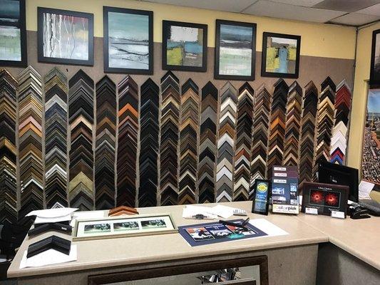 LARGE ASSORTMENT OF FRAME SAMPLES TO CHOOSE FROM