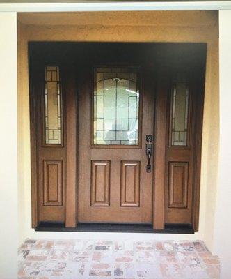 Beautiful new entry door with sidelights