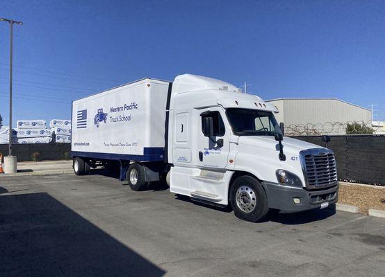 One of our training tractor trailer vehicles.