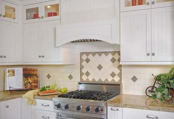 Traditional kitchen
 use of beadboard inset doors adds an element of country styling.