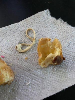 Rubber band cooked into my doughnut