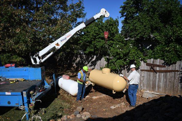 We install and replace propane tanks for your home or business.