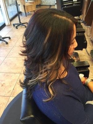 I get so many compliments on my color and cut. Today she curled it too.. Thanks Nancy!