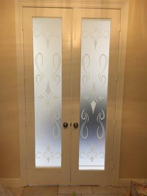 Decorative Film installed to an office front door