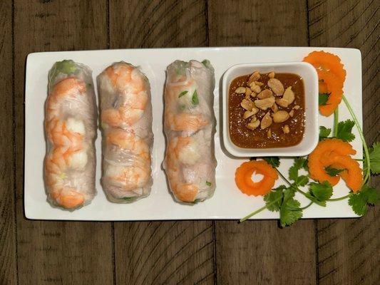 Shrimp and meat spring rolls