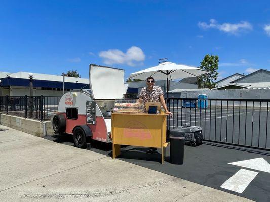 The Coffee Drop setup at our spot in Normal Heights