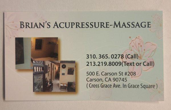 Brian's Acupressure-Massage