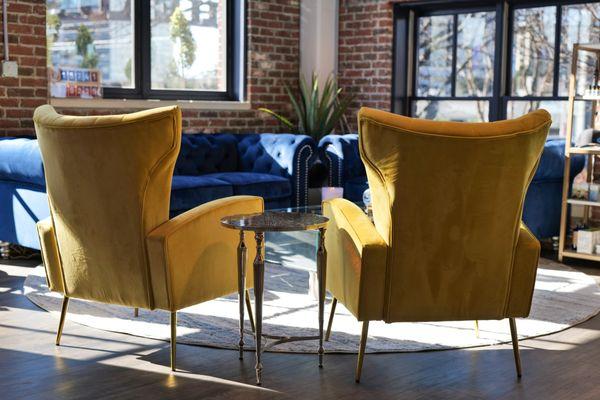 Lobby Chairs. Very comfortable for your short wait.