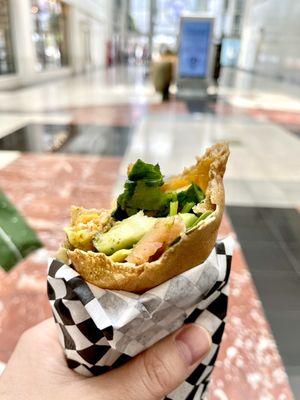 Inside the Salmon King crepe.