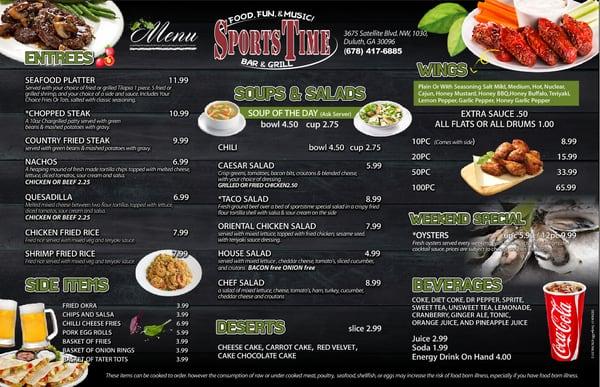 Come Check out our new menu!!