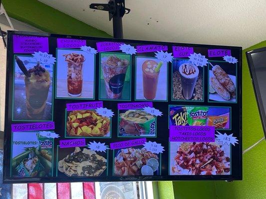 Chamango , tostilocos , corn , nachos and snack  Menu 2023