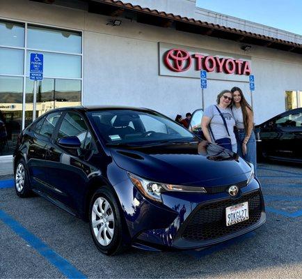 My daughter &me with my mew Today Corolla