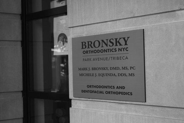 Wall Plaque on the entrance of our Park Avenue office.