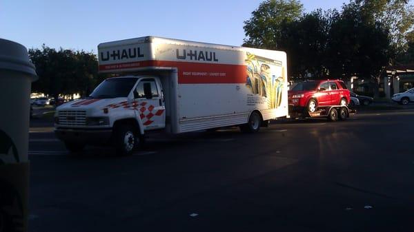 This truck and trailer performed flawlessly over 1,100 miles.  With a load like this, expect only 7 mpg and a struggle uphills.