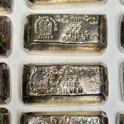 Silver vintage 5 ounce bars