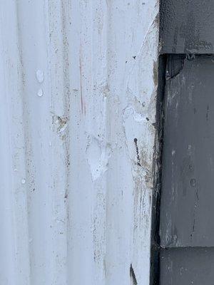 Damage to door molding