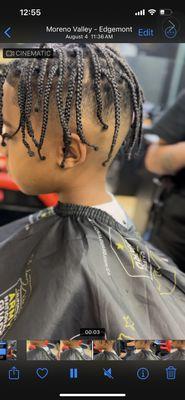 Children's braids, and tapers