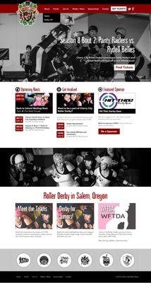 Mobile-friendly website design for Cherry City Roller Derby