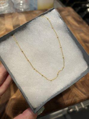 Gold filled necklace