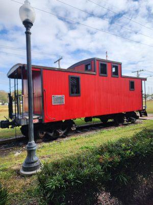 Caboose outside deli