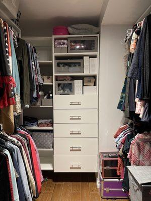 Walk-in master closet.