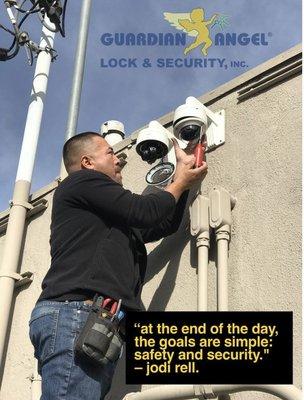 Guardian Angel Locksmith Los Angeles security cameras installation