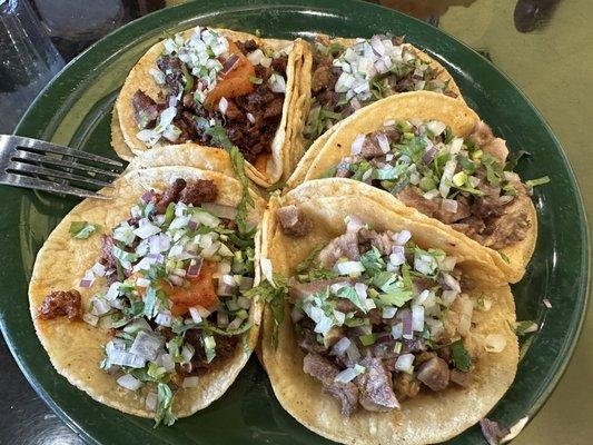 Taco Al Pastor and Taco Cabeza