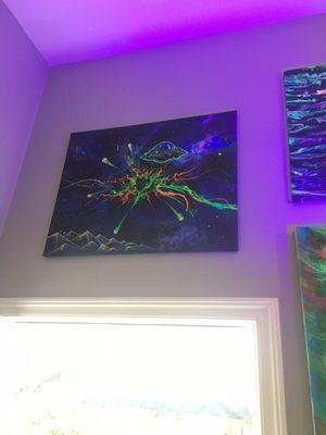 Some of the cool blacklight paintings