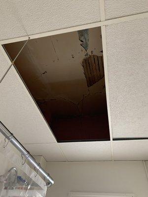 Ceiling caving in