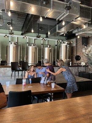 Faces brewery tasting room