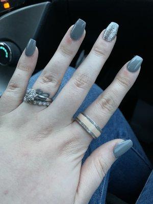 Finally got my nails done after having my baby feels so good to have my claws back! Lol