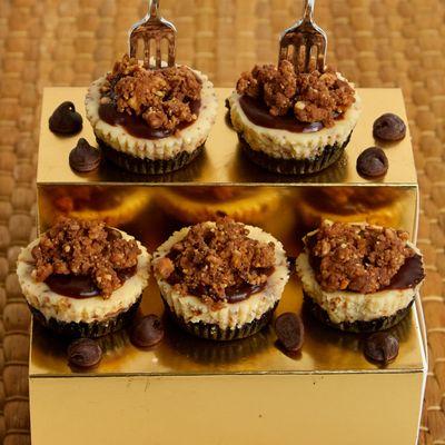 Candy bar bite sized cheesecakes by She Imagined Sweets