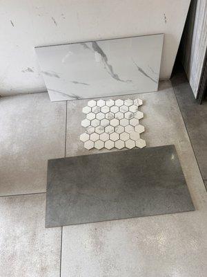 Tile for the floor, shower and walls