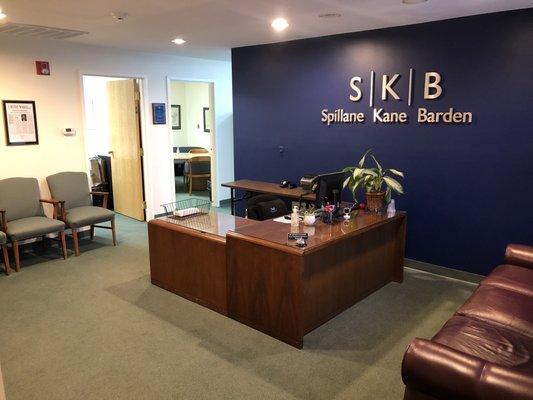 The reception area at the Hanover location of SKB Attorneys.